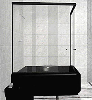 Blindex Aluminium sobre Banheira